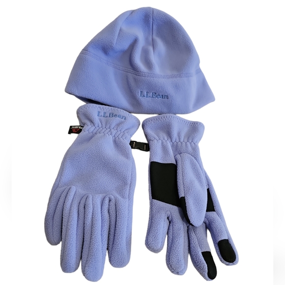 L.L. Bean Accessories - L.L. Bean Dafy1 PolarTec Hat Plus Gloves